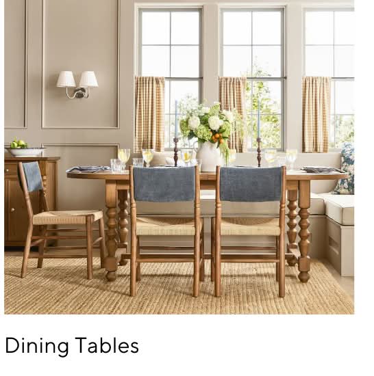 pottery barn ダイニングテーブルとチェア Kitchen + Dining Room Furniture | Pottery Barn UK